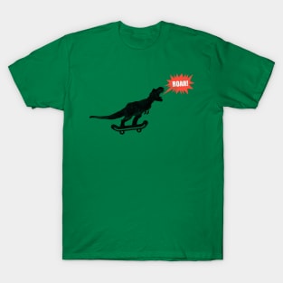 dinosaur in skateboard -roar T-Shirt